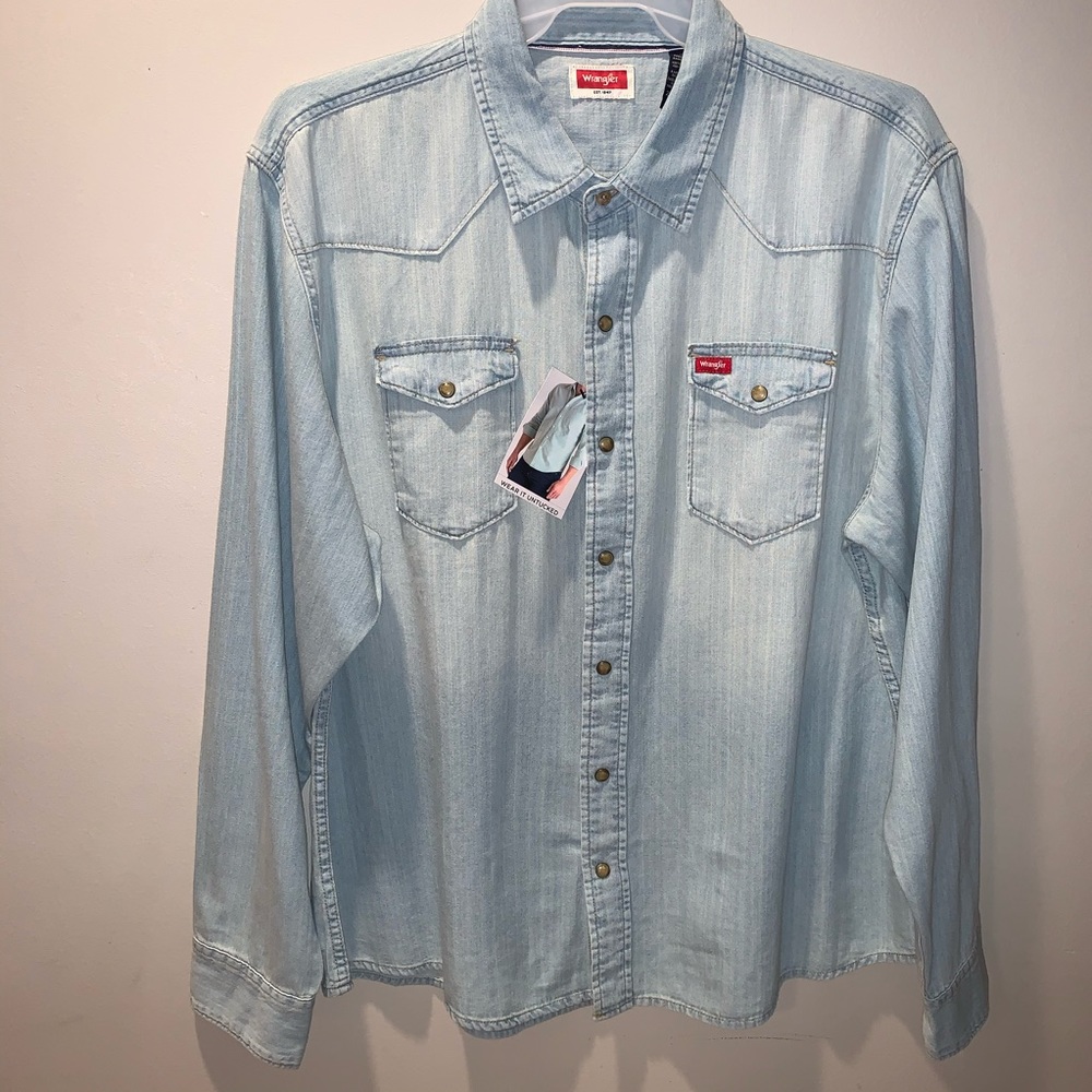 Men’s WRANGLER Long Sleeve Snap Shirt NWT